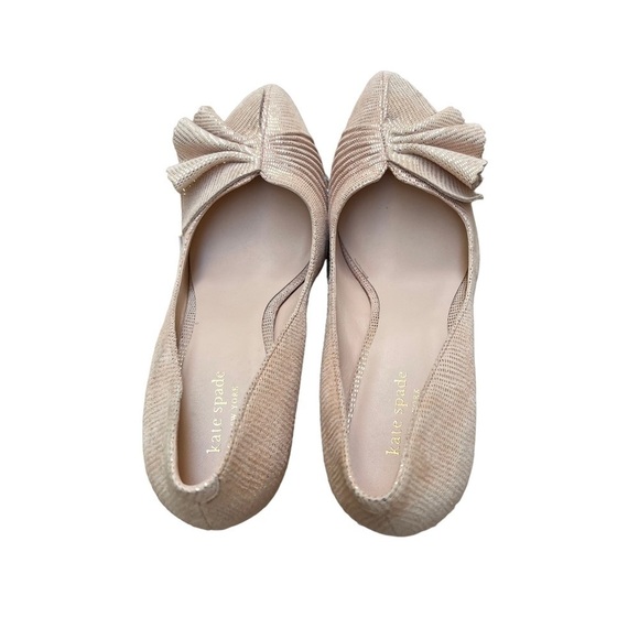 Kate Spade Alessia Pumps in Blush 10 like new heels Appliqué office neutral - Picture 6 of 16